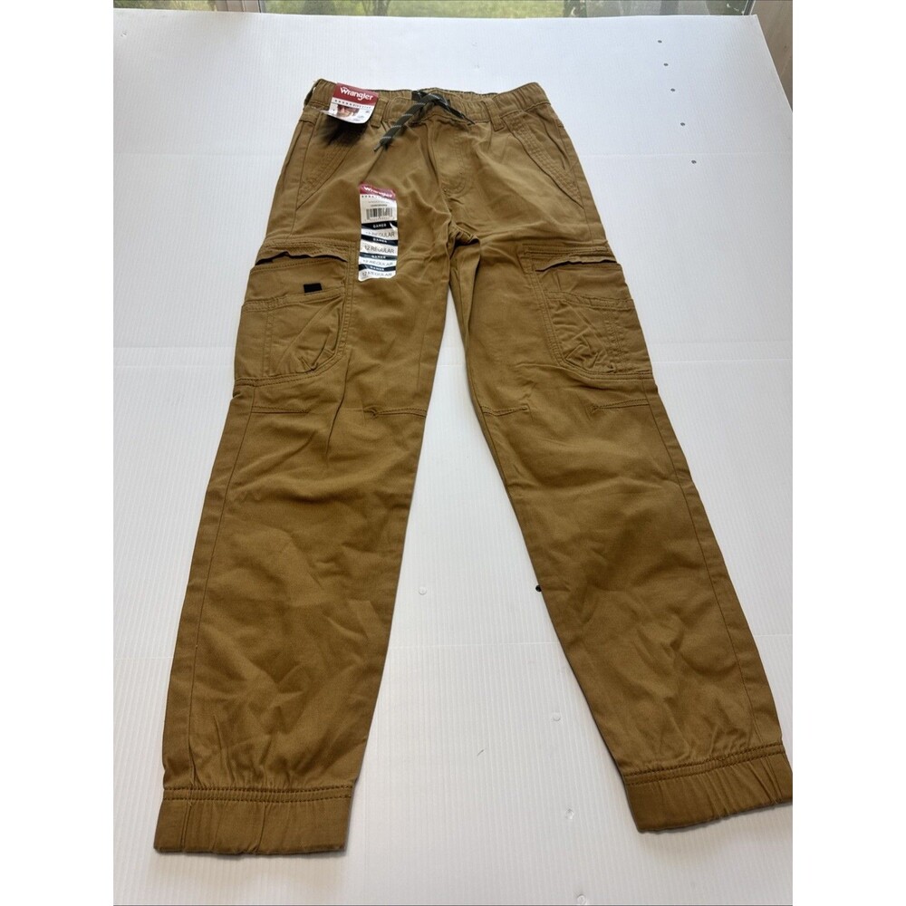 Wrangler Boys Five Star Gamer Cargo Jogger Pants Khaki NWT Size 12 Slim